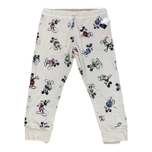 Disney Mickey Mouse Juniors Fleece Jogger Sweatpants Pants World Parks Travel - Picture 2 of 14
